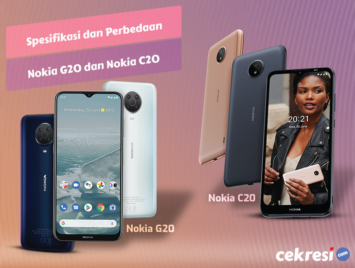 Resmi Rilis di Indonesia! Ini Spesifikasi dan Perbedaan Nokia G20 dan Nokia C20