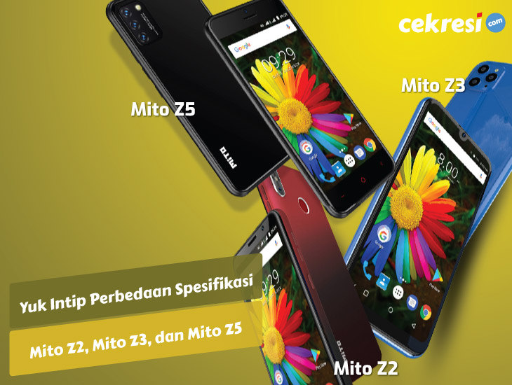 Yuk Intip Perbedaan Spesifikasi Mito Z2, Mito Z3, dan Mito Z5